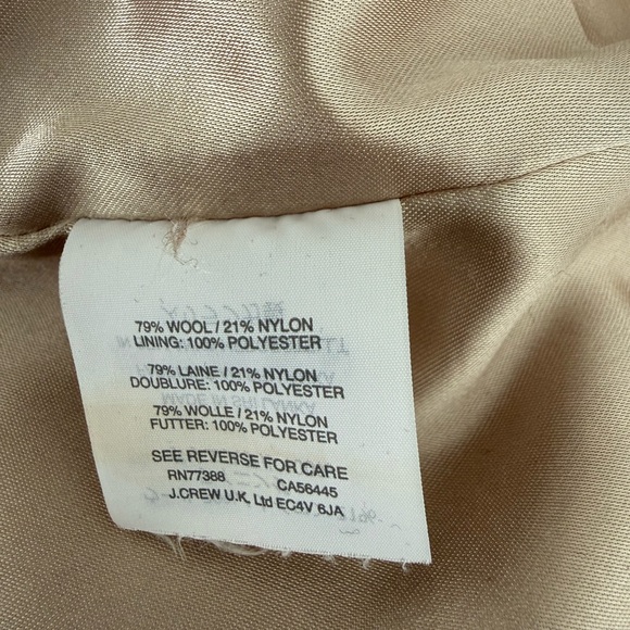 J. Crew Stadium Cloth by Nello Gori Pink Peacoat - Picture 9 of 9